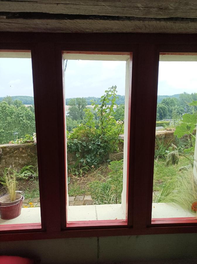 Gite Des Perreyeurs - Maison Troglodyte Avec Vue Sur Loire Montsoreau Bagian luar foto